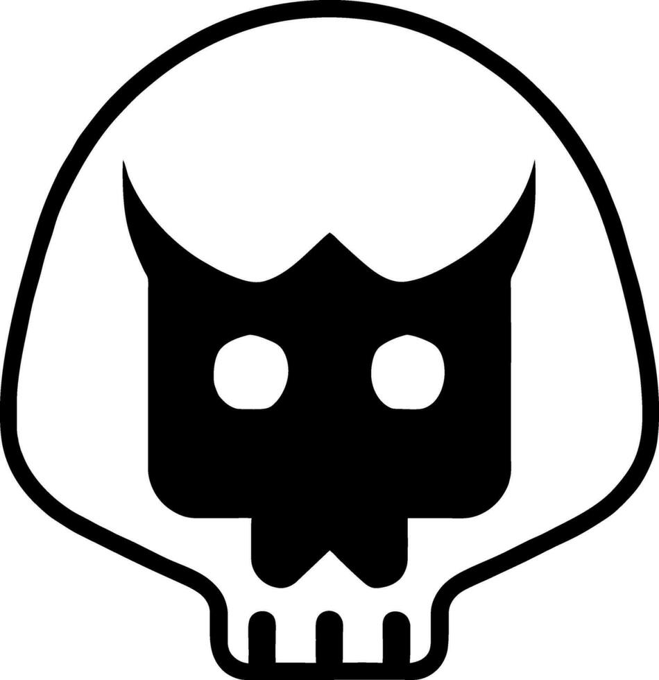 humano cráneo , muerte o muerto plano vector icono para juegos y sitios web