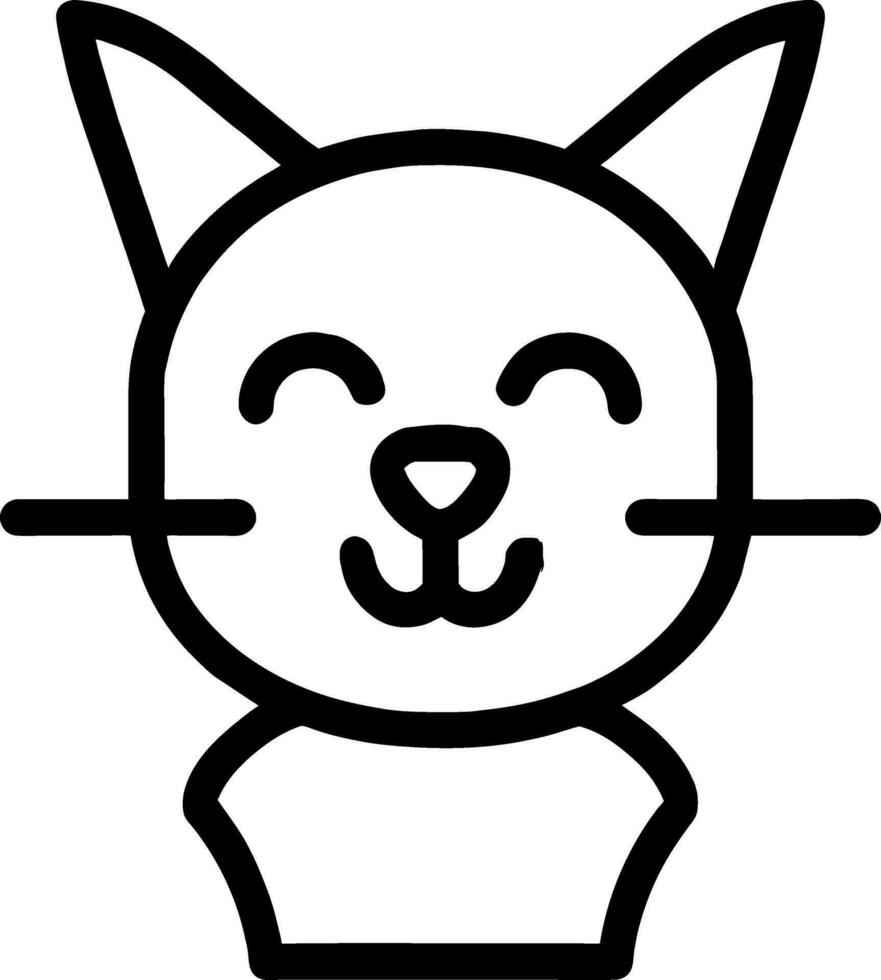 Cat line icon, outline vector sign,