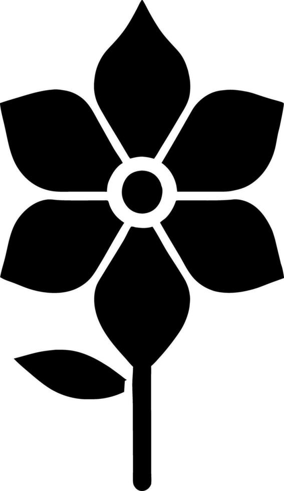 black flower icon vector