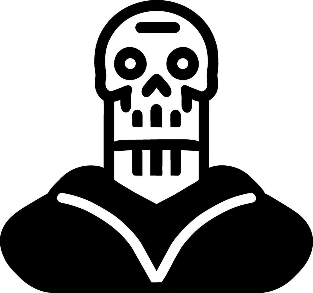 Human skull , death or dead flat vector icon for games and websites