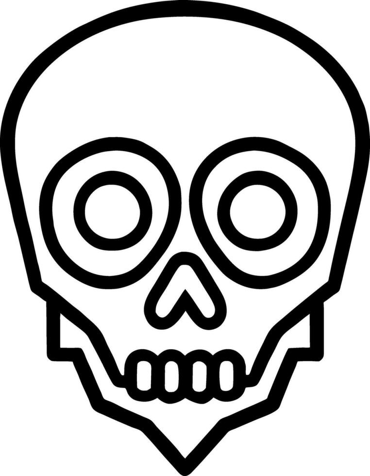 Human skull , death or dead flat vector icon for games and websites