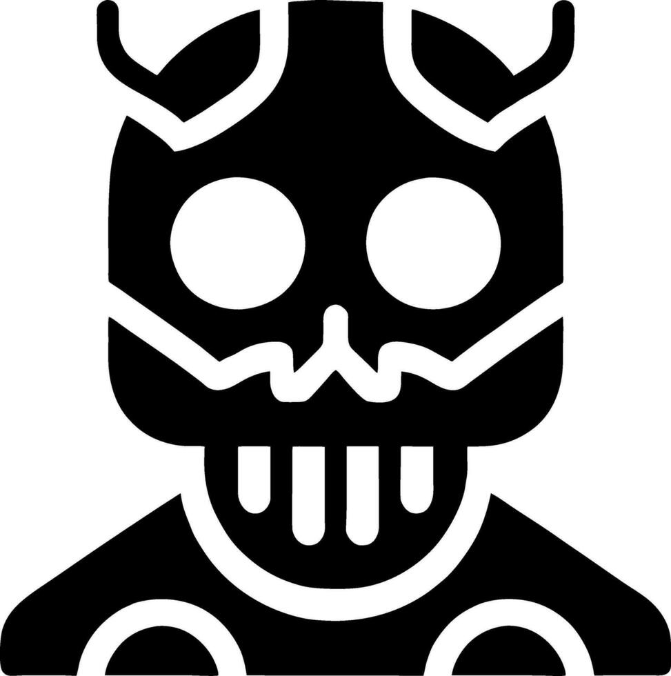 Human skull , death or dead flat vector icon for games and websites