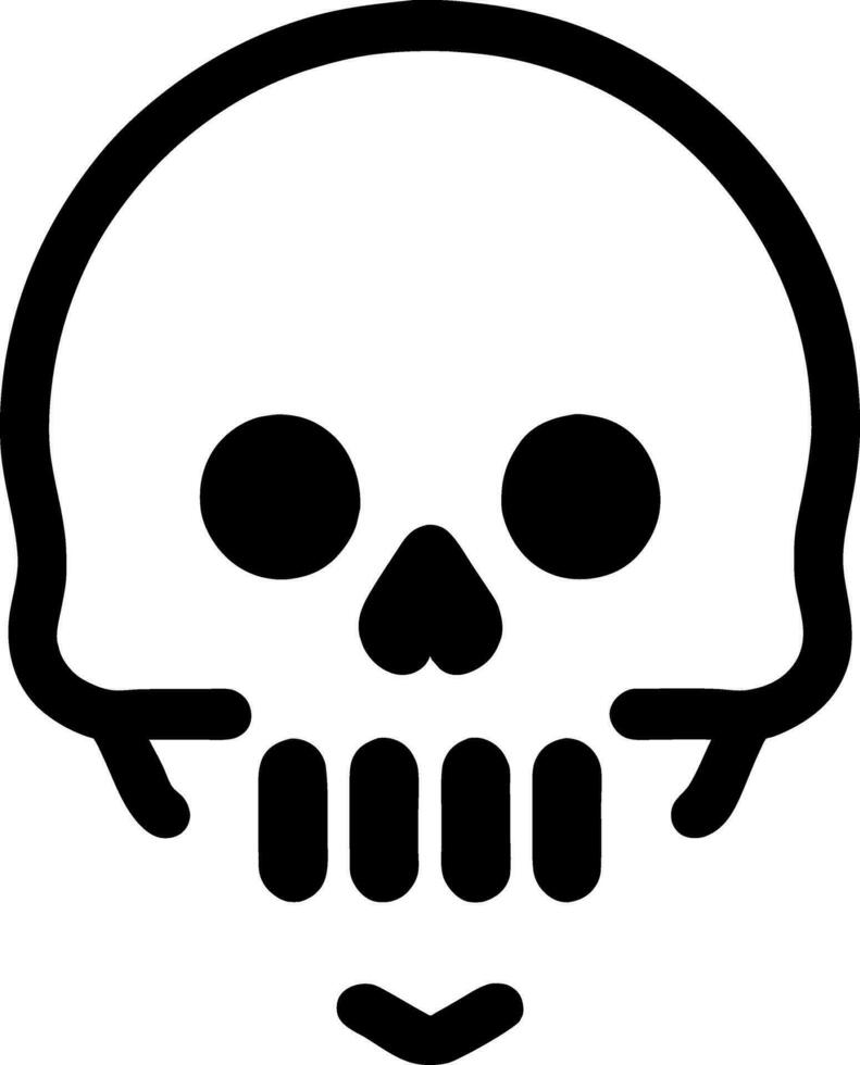 Human skull , death or dead flat vector icon for games and websites