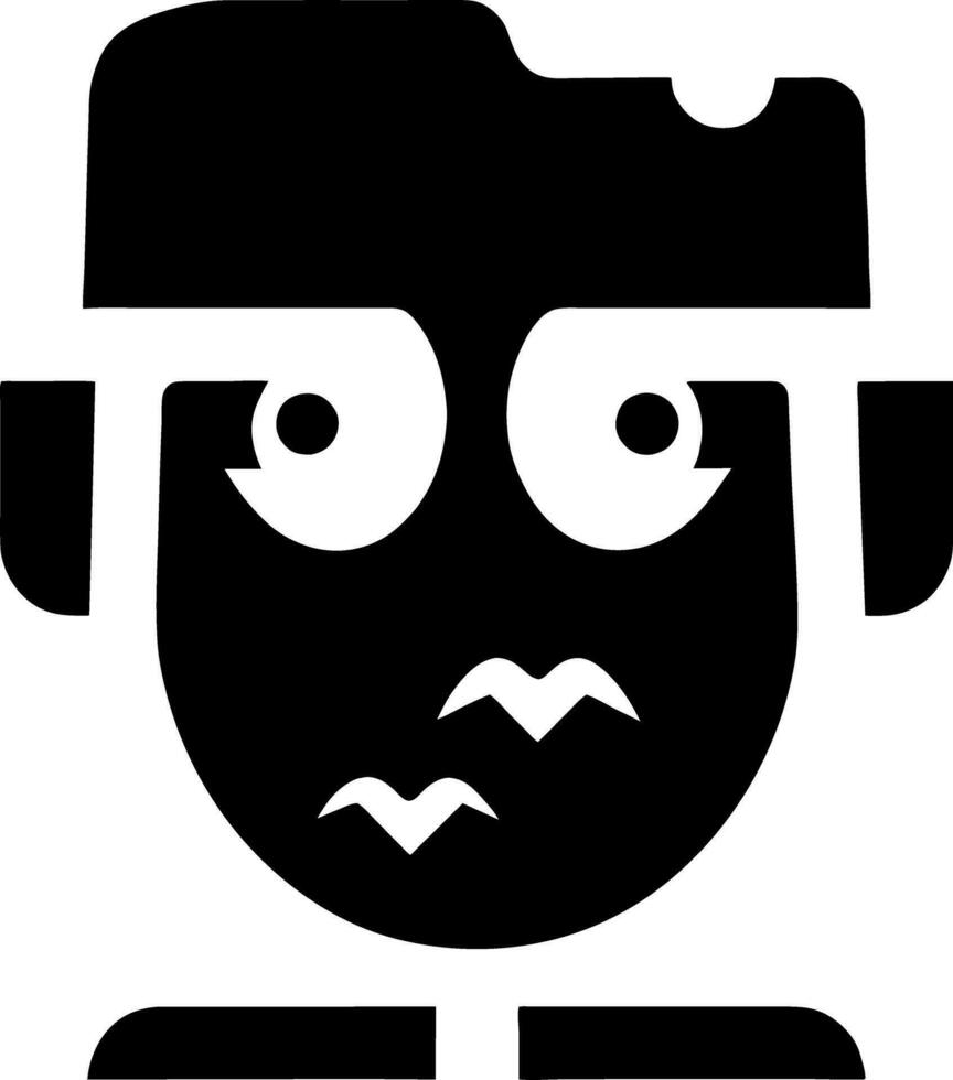 black zombie monster vector