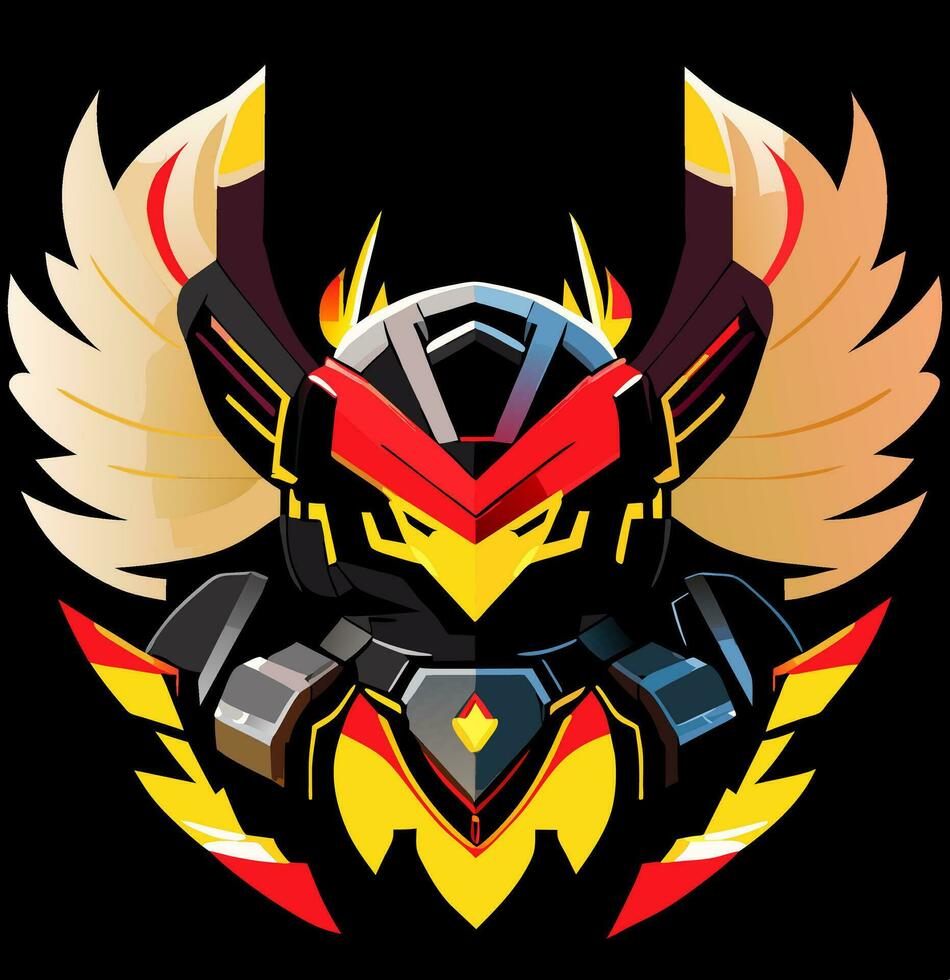 Garuda robot dibujos animados vector