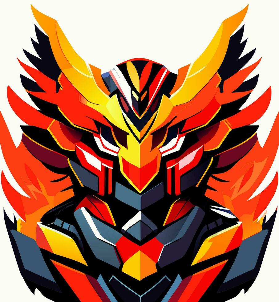 garuda robot cartoon vector