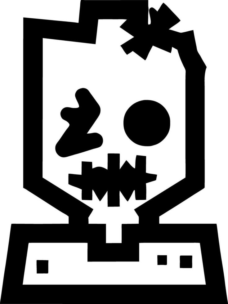 negro zombi monstruo vector