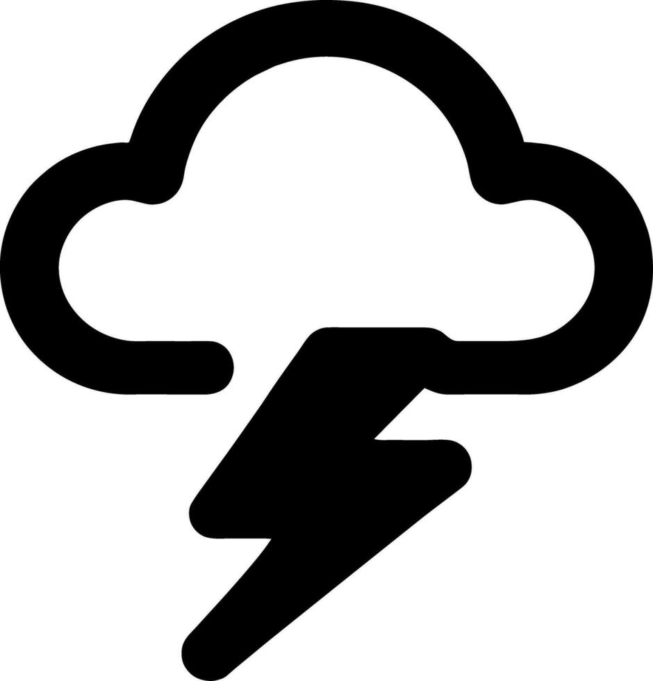 thunder cloud cartoon vector
