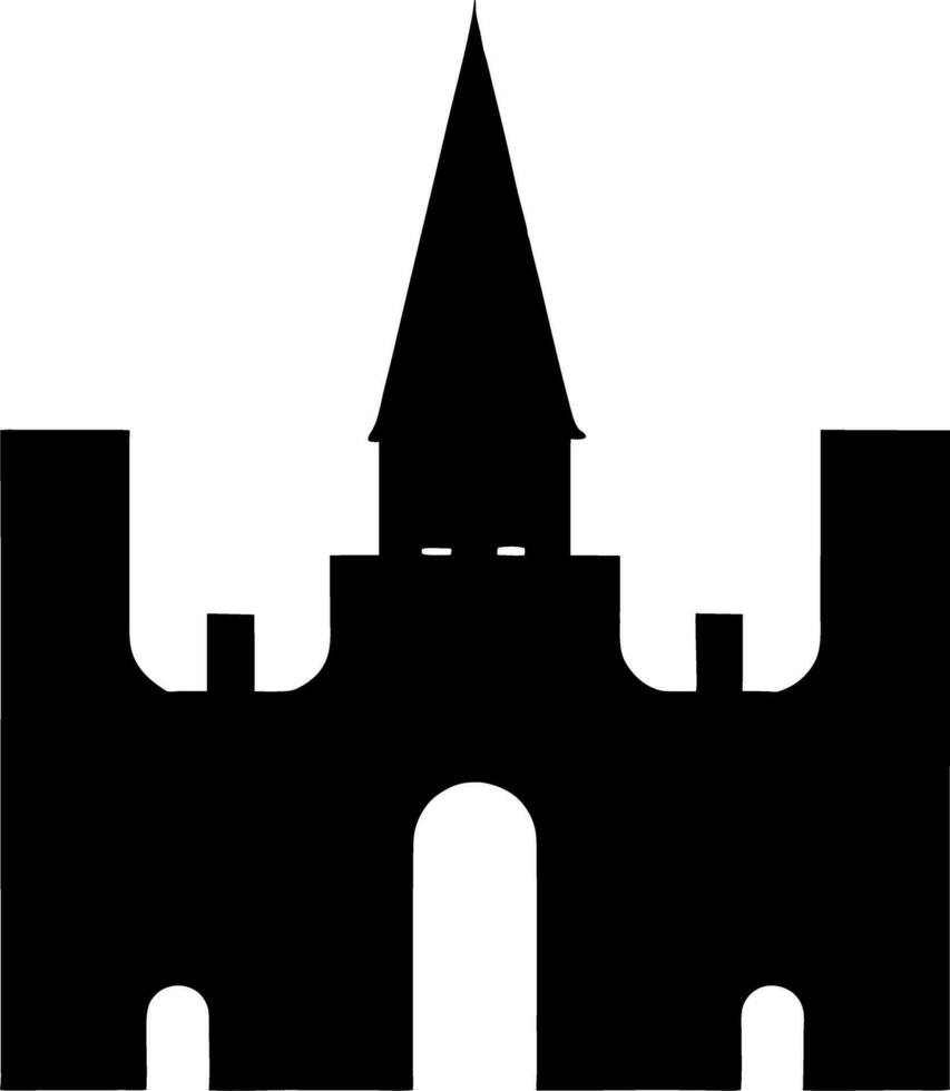 black castle icon vector