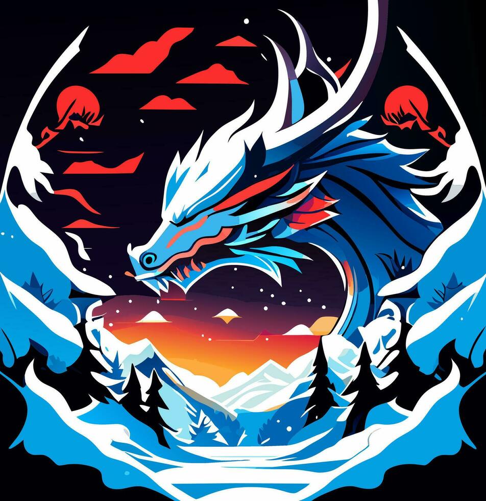 dragon monster cartoon vector
