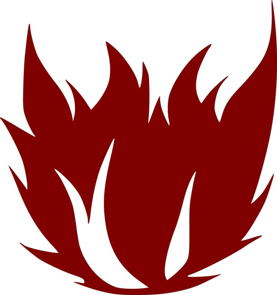 rojo fuego icono vector