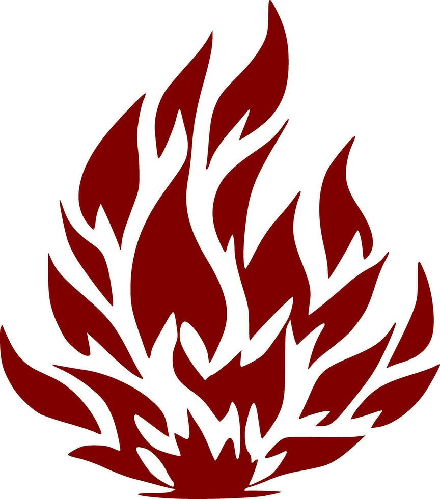red fire icon vector