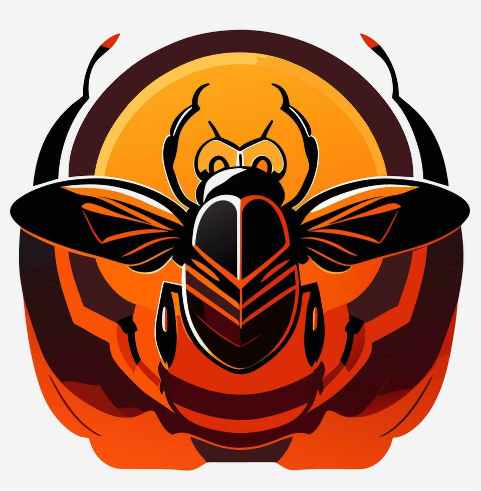 insect cartoon logo vector