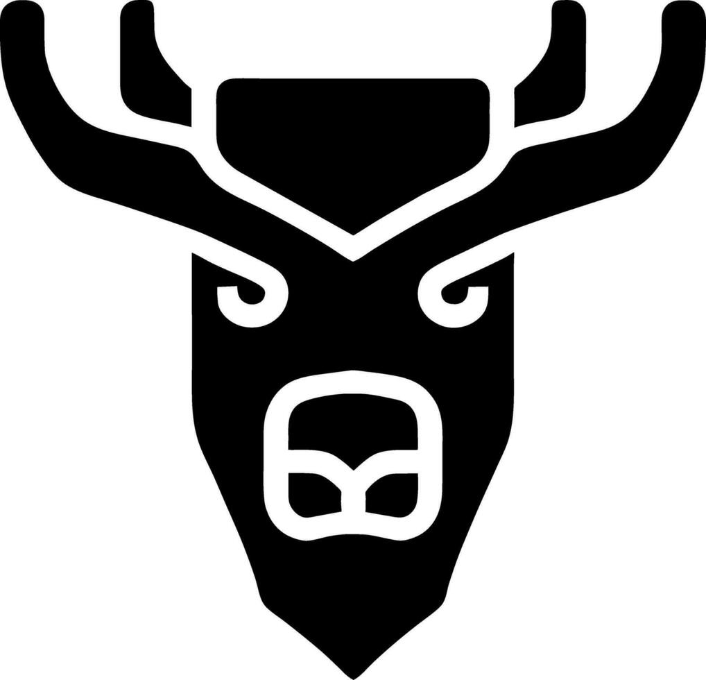 vaca y toro cabeza icono vector