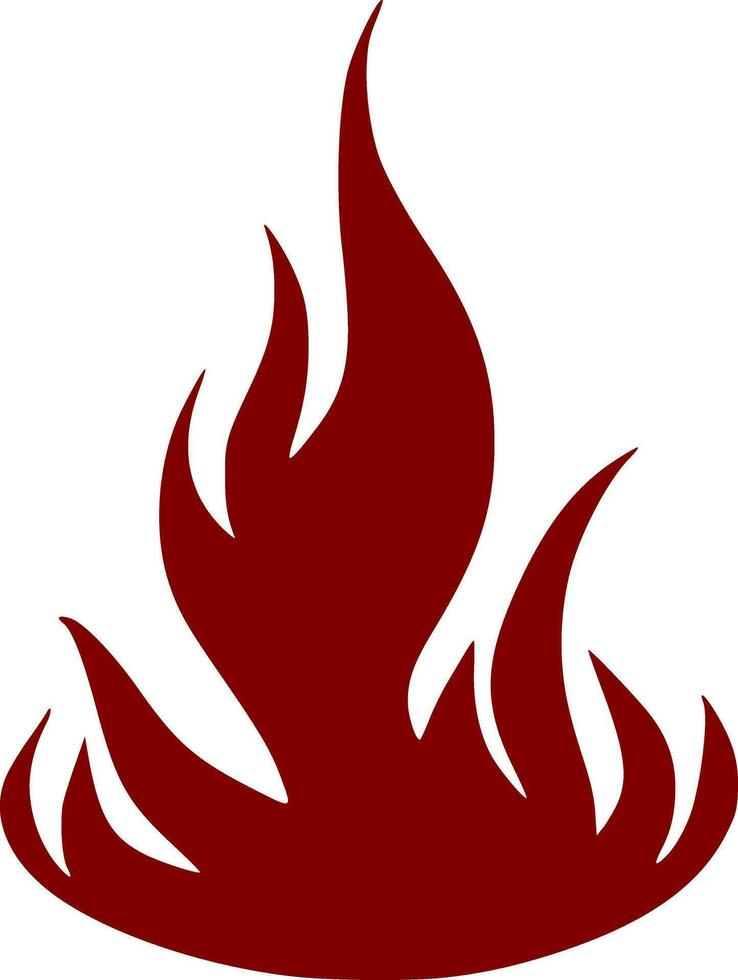 rojo fuego icono vector