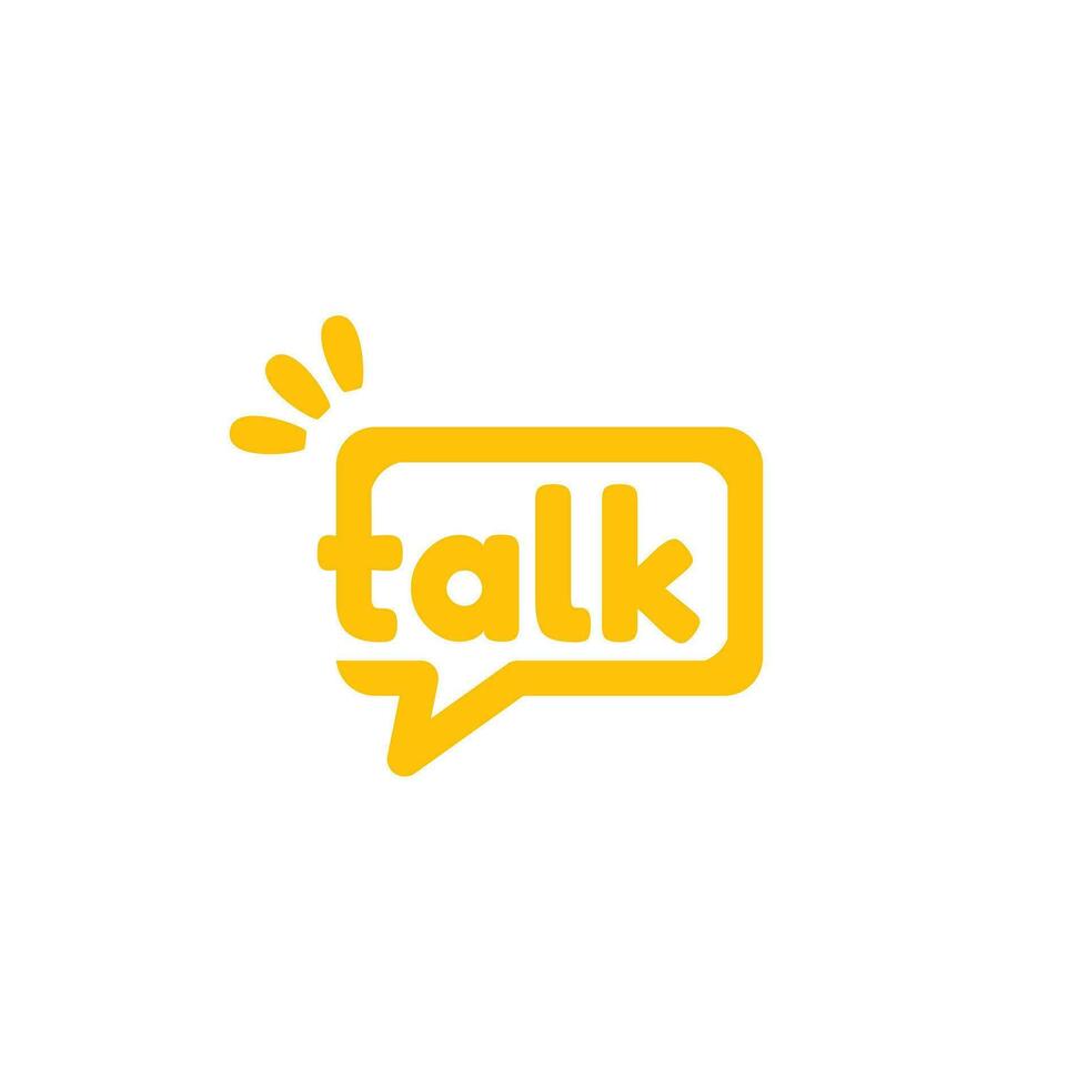 chat balloon or talk logo symbol icon vector template