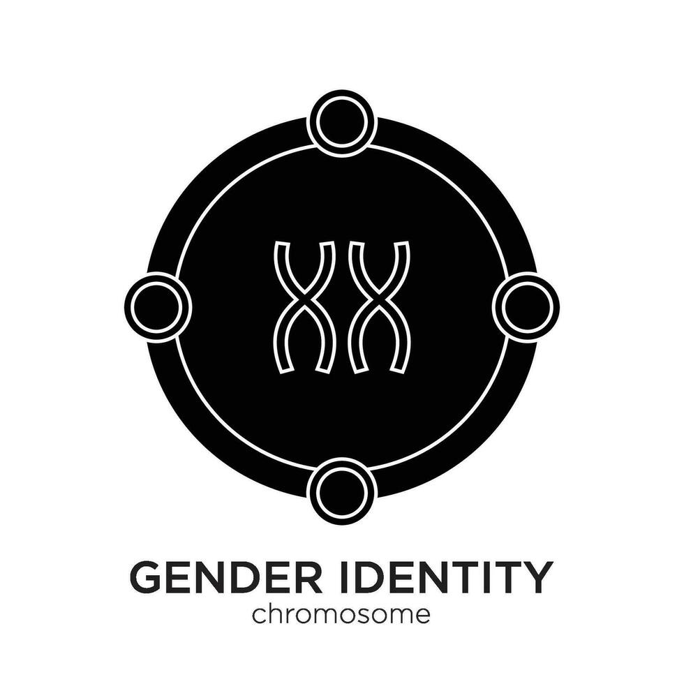 Gender identity. Chromosome vector type icon