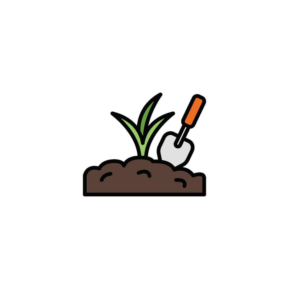 Gardening icon. Flat illustration of gardening icon for web design vector