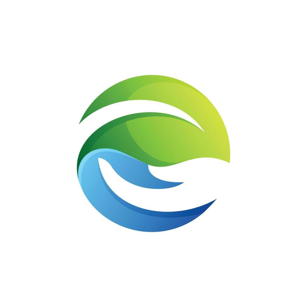 Eco care logo design vector