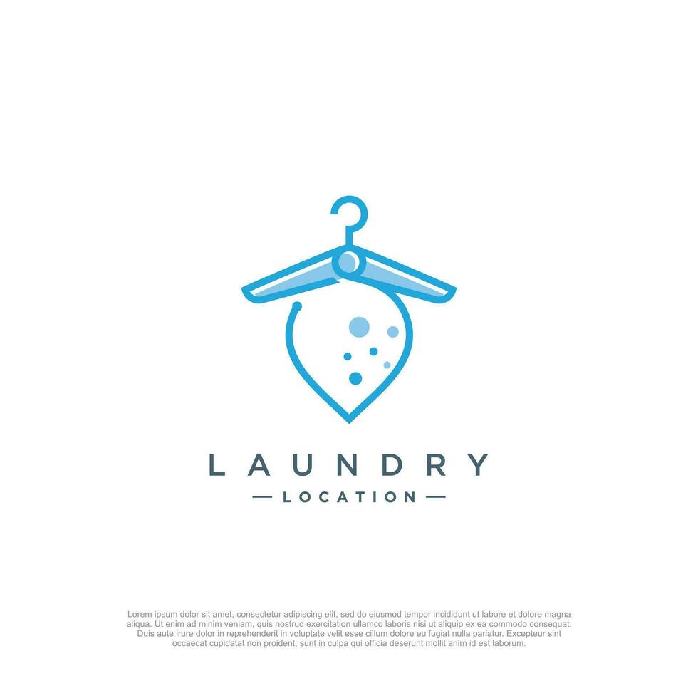 lavandería logo diseño idea con moderno creativo estilo prima vector