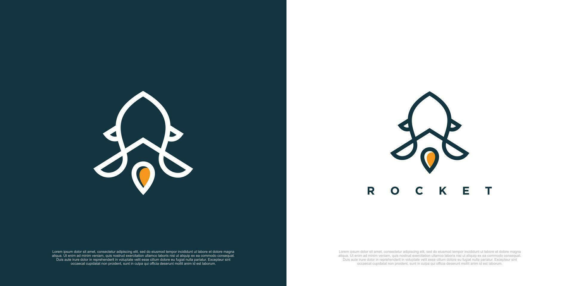 Rocket logo design vector with unique concept idea