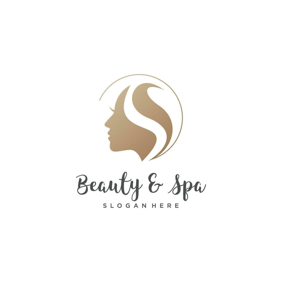 Beauty logo design with fresh and creative abstract idea vector