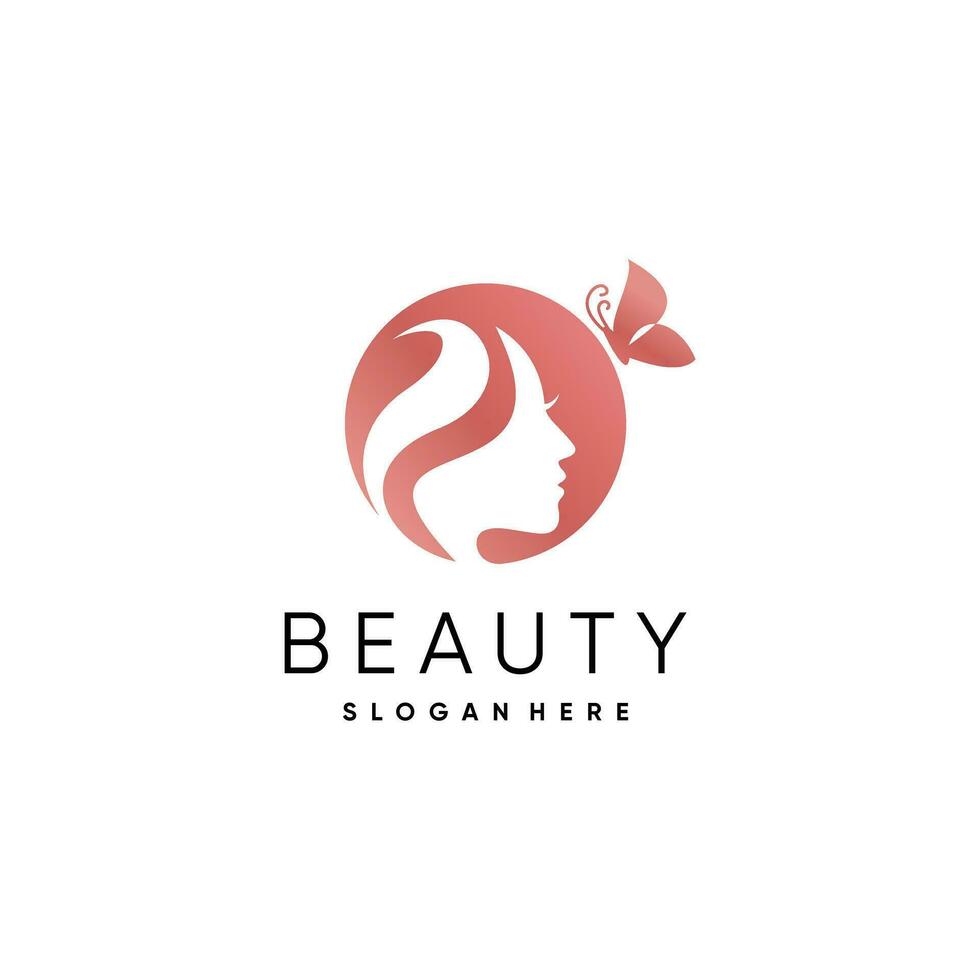 Beauty logo design with fresh and creative abstract idea vector