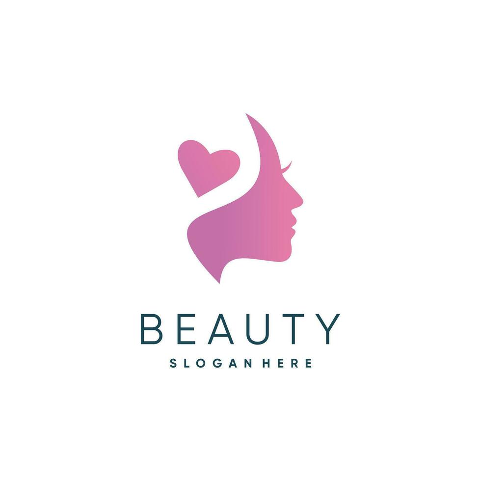 Beauty logo design with fresh and creative abstract idea vector