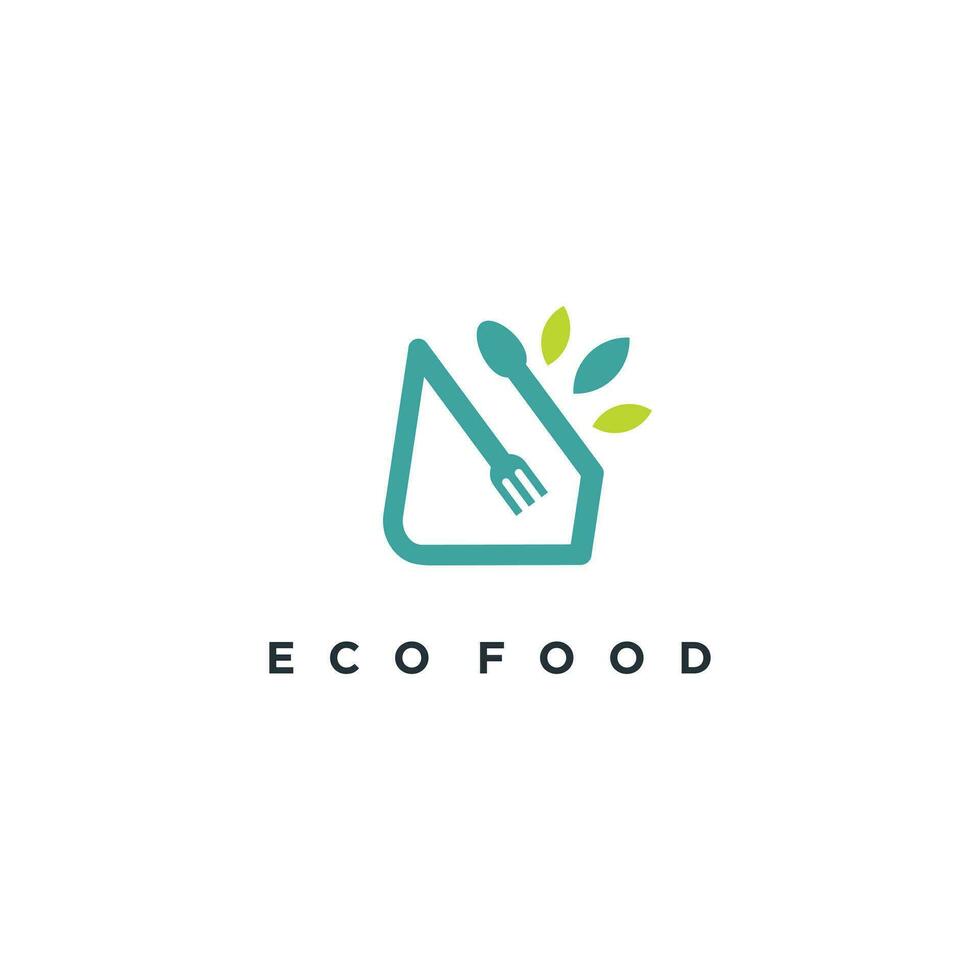 Organic food logo design with fresh and unique idea vector