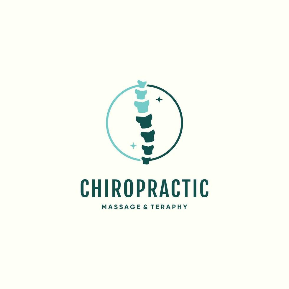 Chiropractic logo design with fresh and creative abstract idea vector