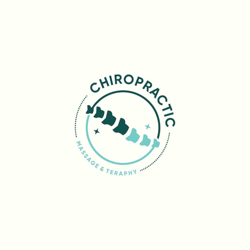 Chiropractic logo design with fresh and creative abstract idea vector
