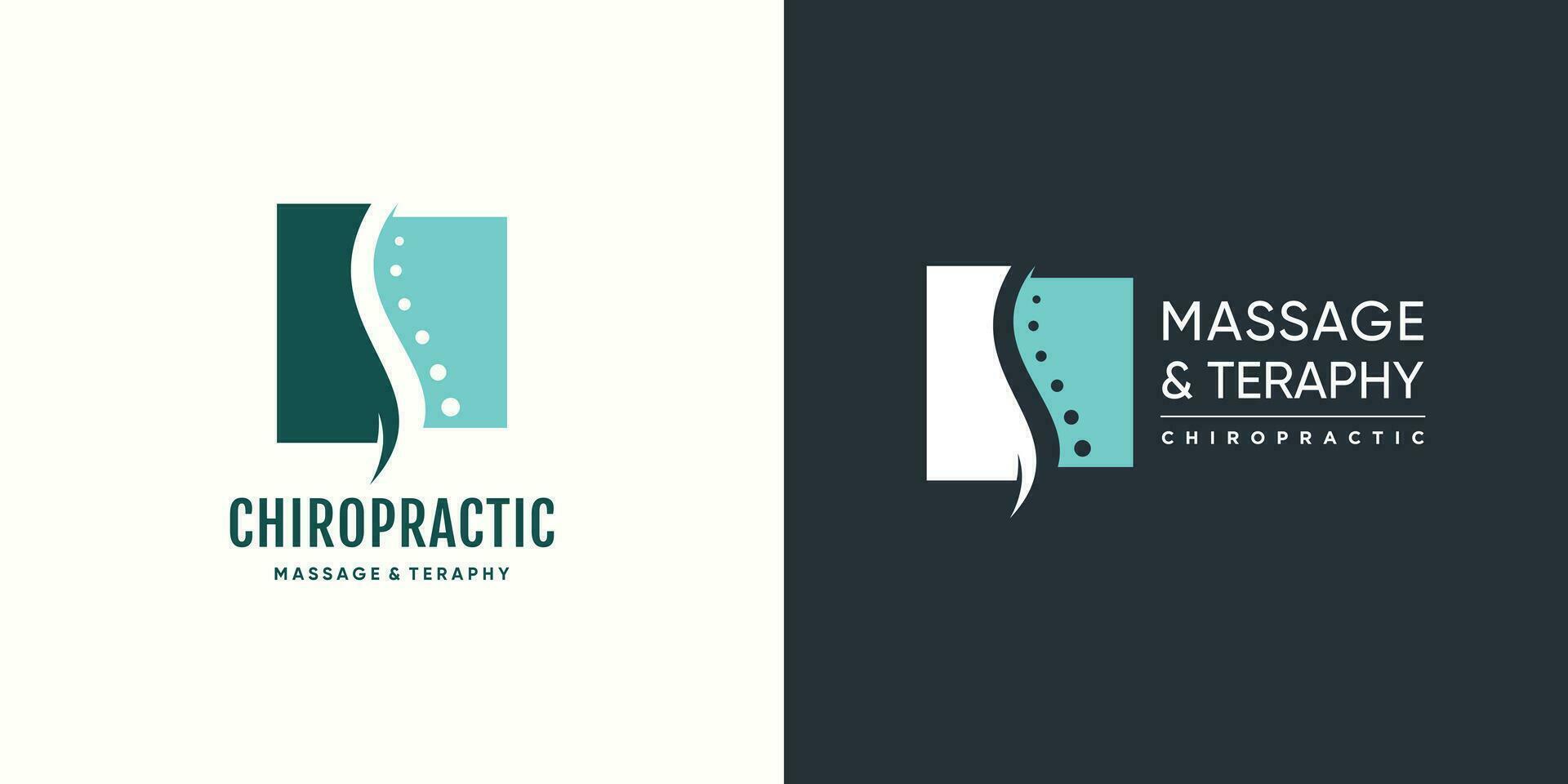Chiropractic logo design with fresh and creative abstract idea vector