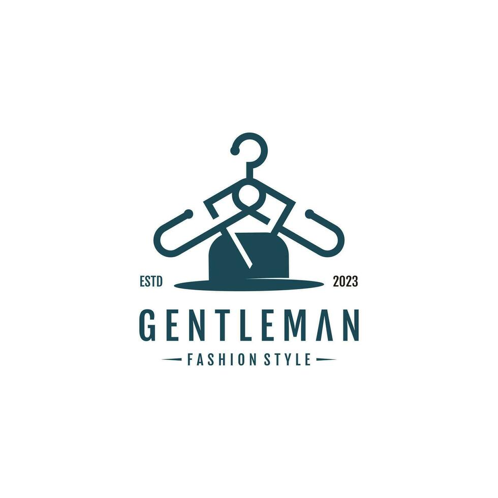 Fashion logo design with fresh and unique for man vector