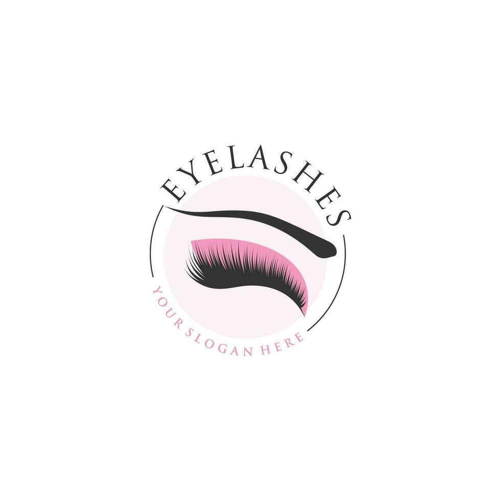 Eyelashes logo design with fresh and unique creative idea vector