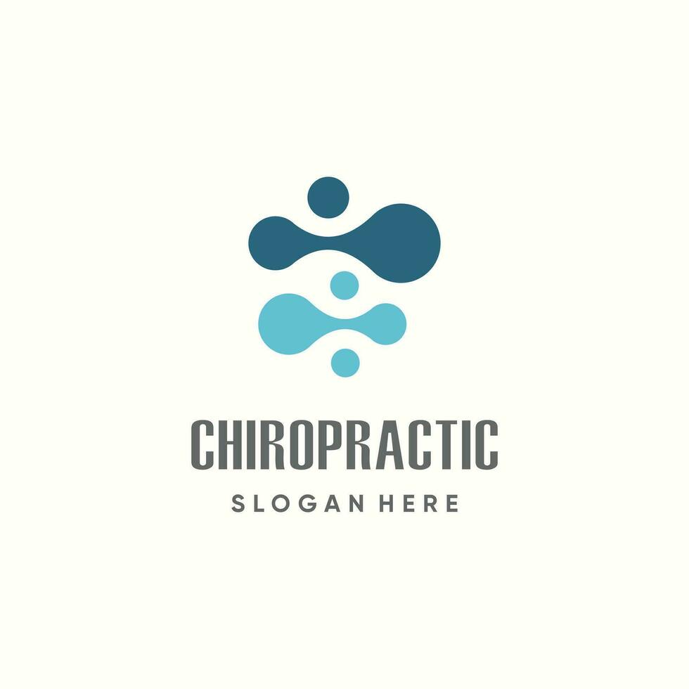 Chiropractic logo design with fresh and creative abstract idea vector