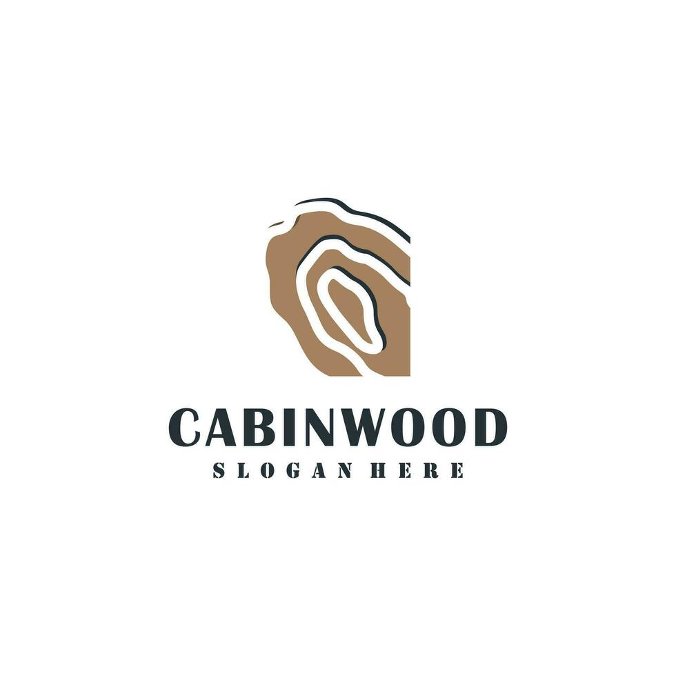 Wood logo design collection with modern unique concept vector