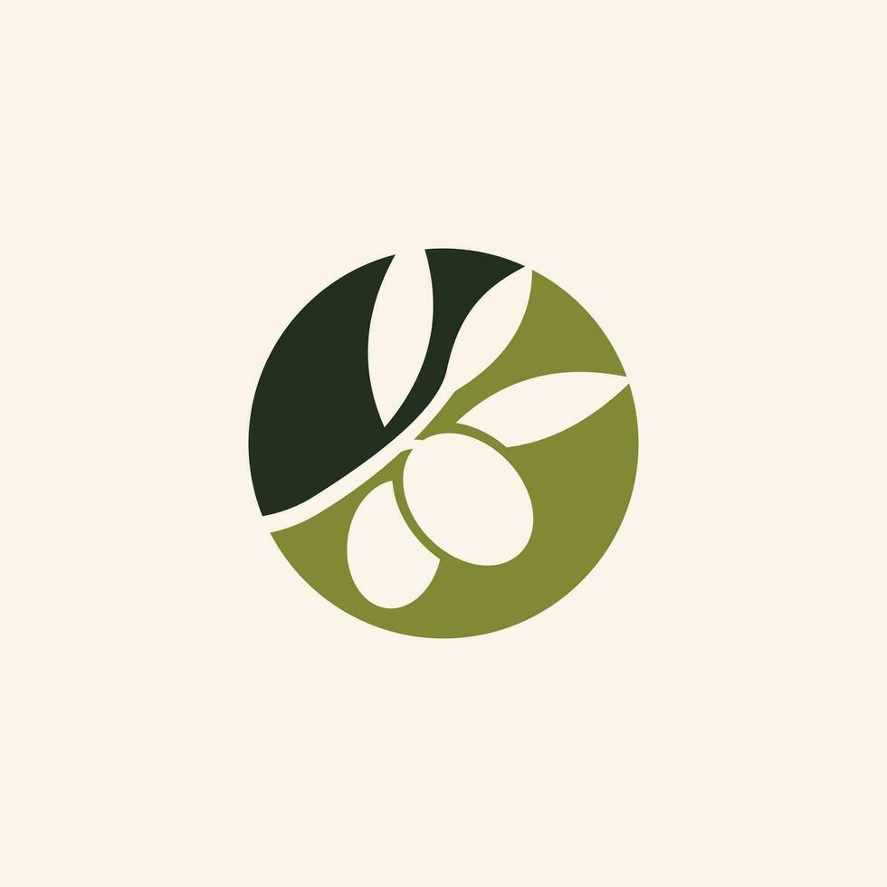 Olive logo design vector with modern creative concept