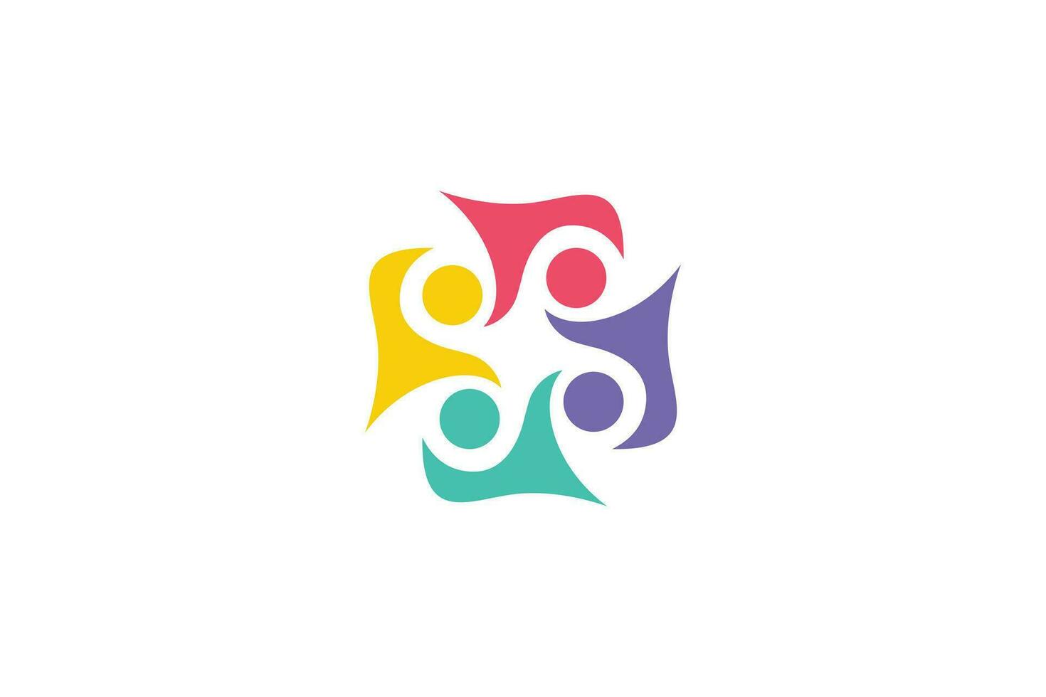 Community logo design for team with modern idea concept vector