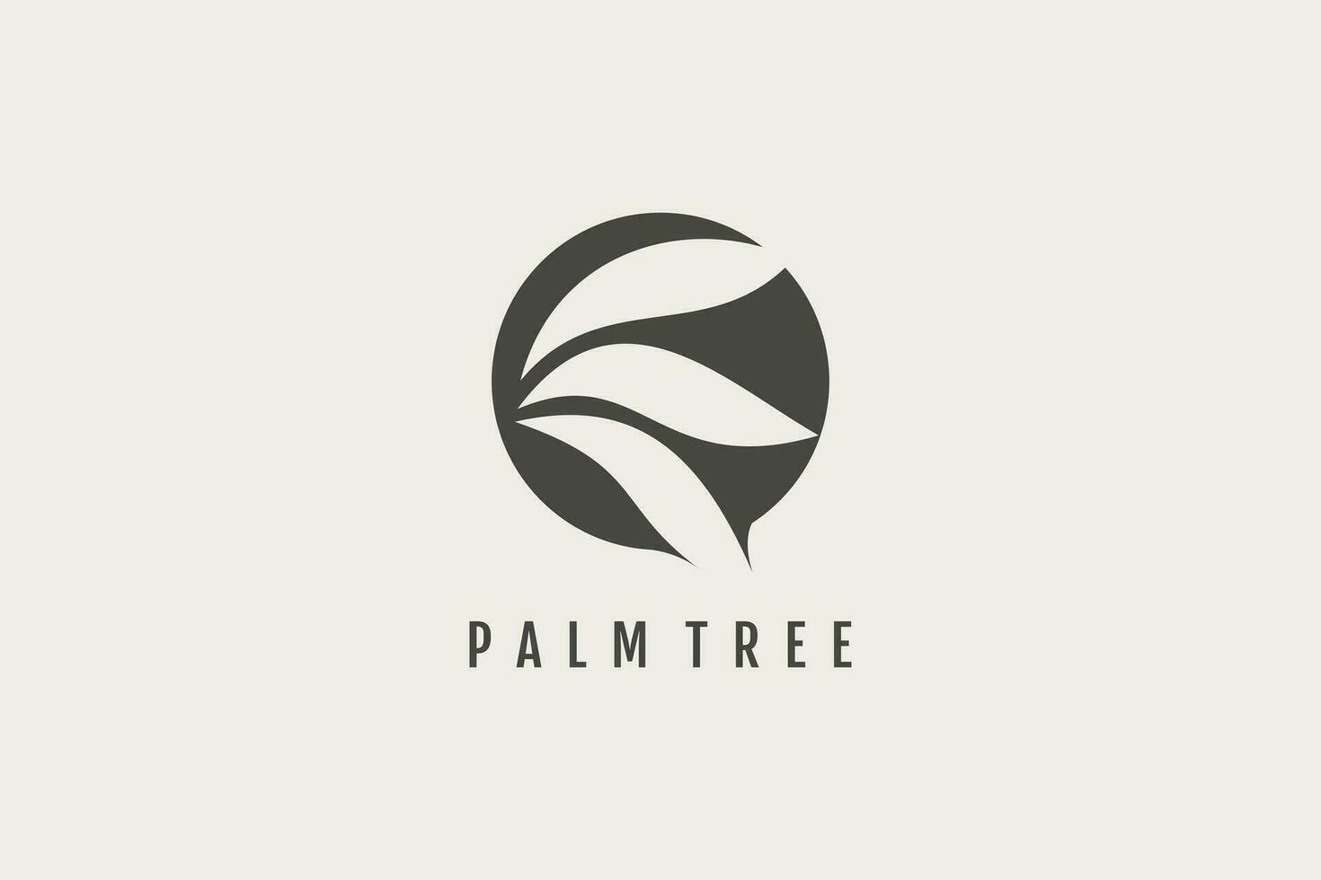 Palm tree logo design vector with modern concept