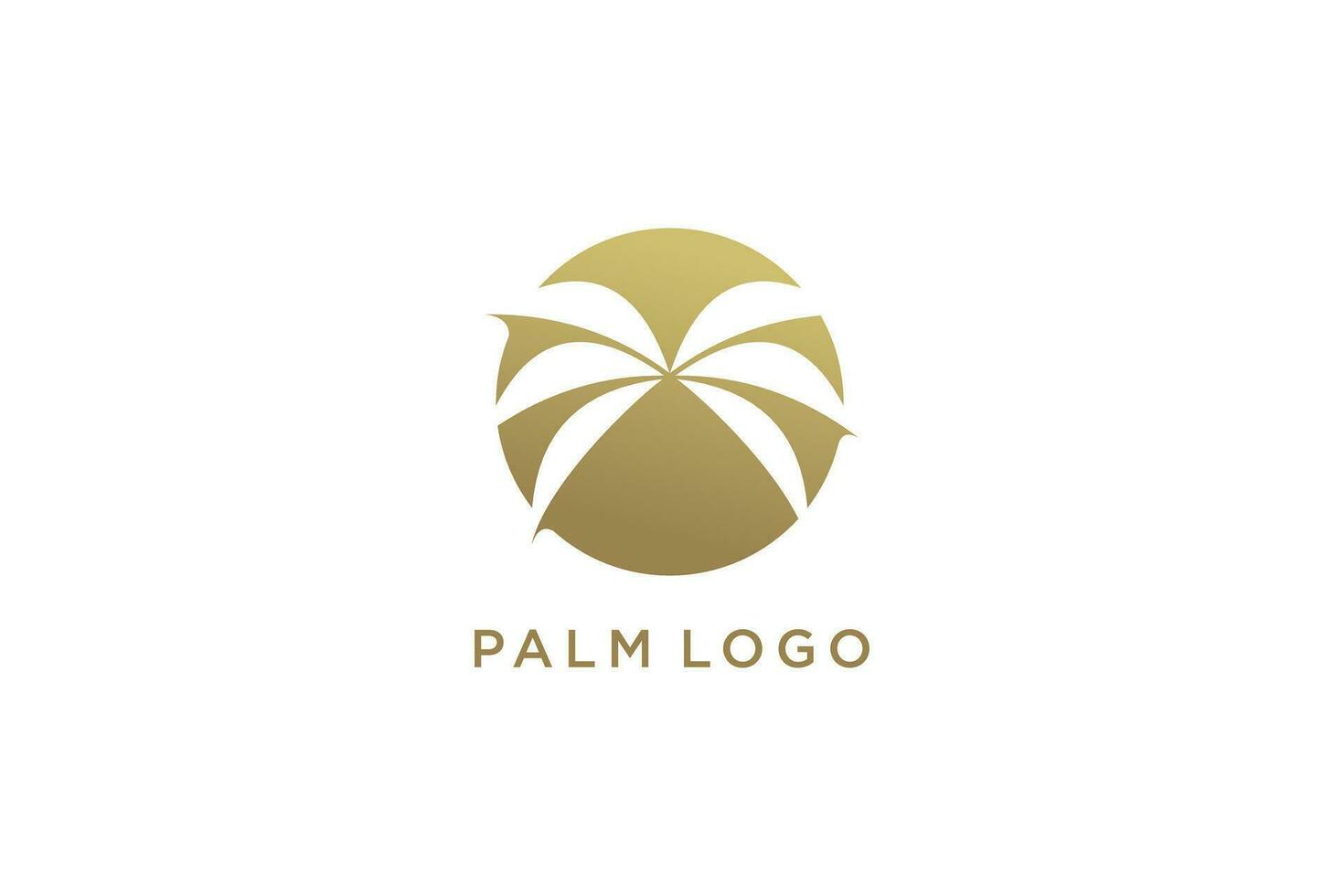 Palm tree logo design vector with modern concept