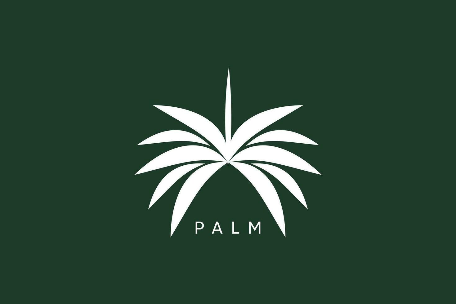 Palm tree logo design vector with modern concept