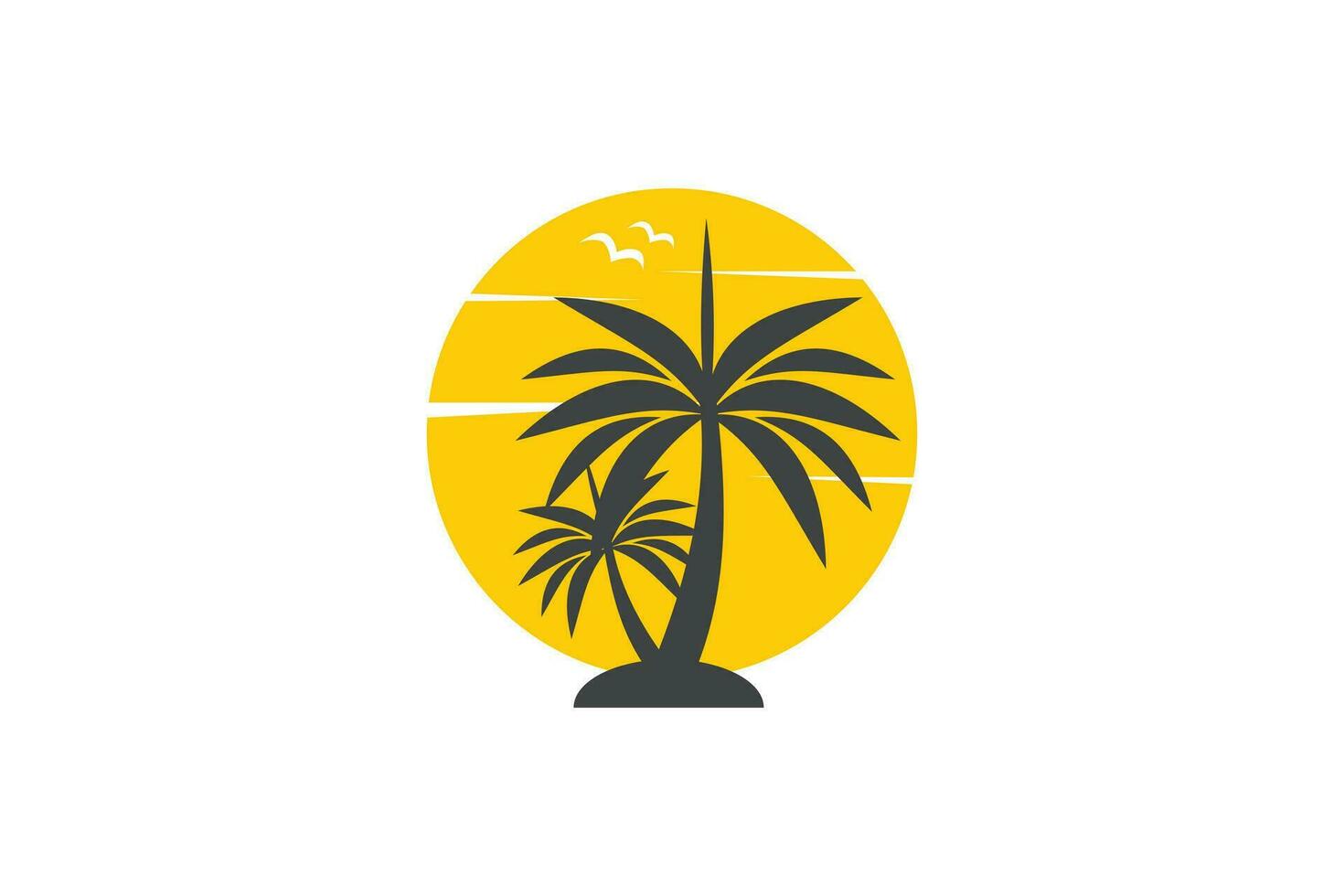Palm logo design vector with modern creative style