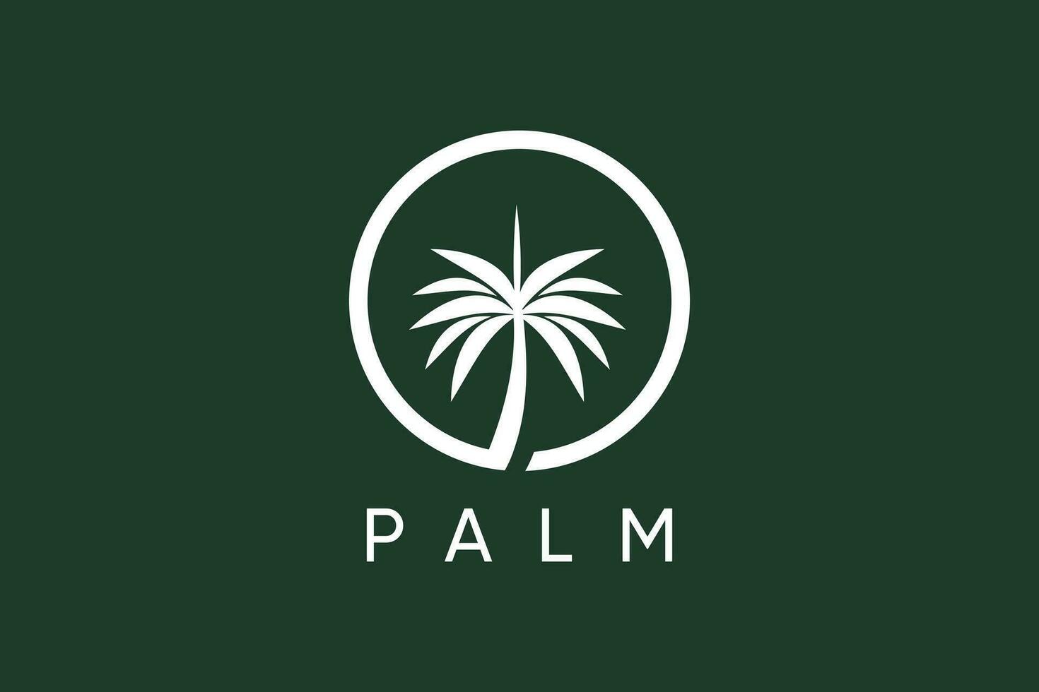 Palm logo design vector with modern creative style