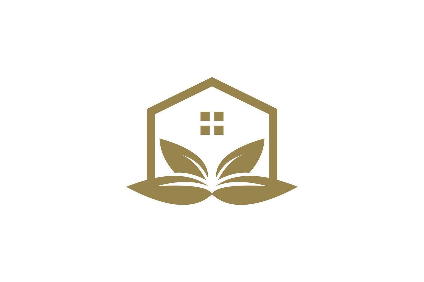 Green house logo design vector icon with modern creative idea