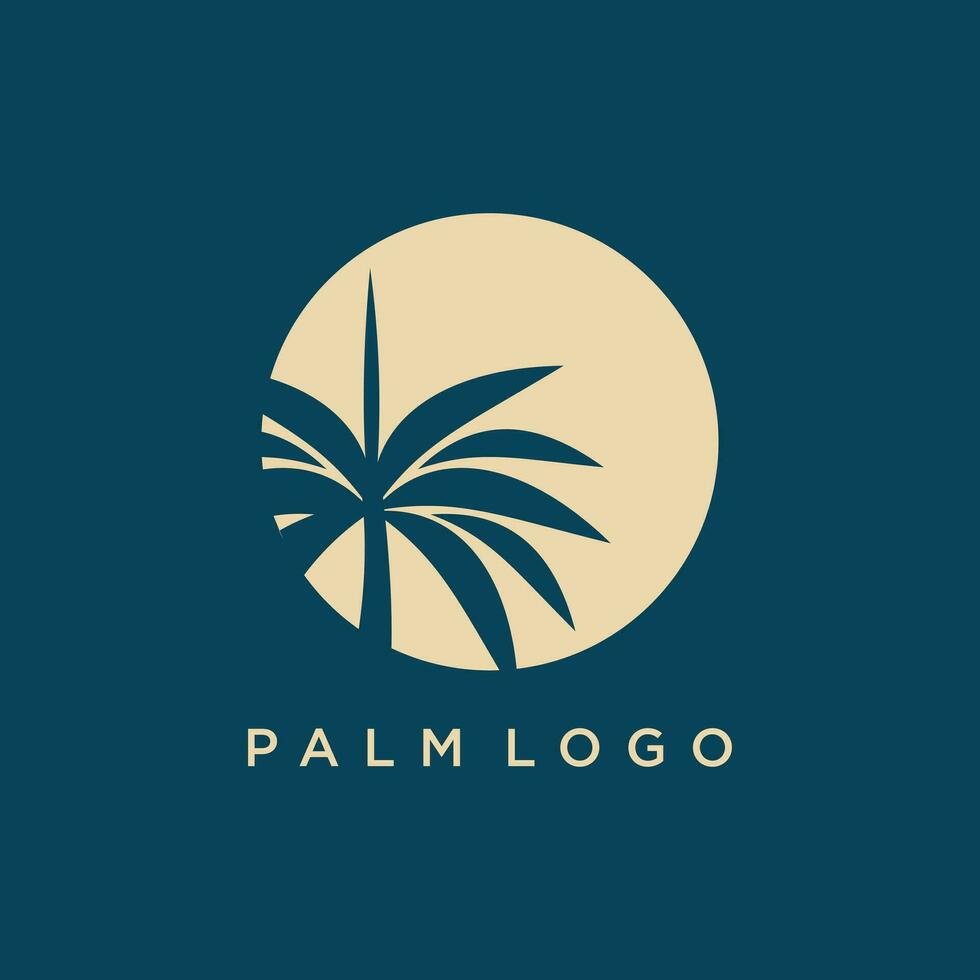 Palm logo design vector icon with creative idea business