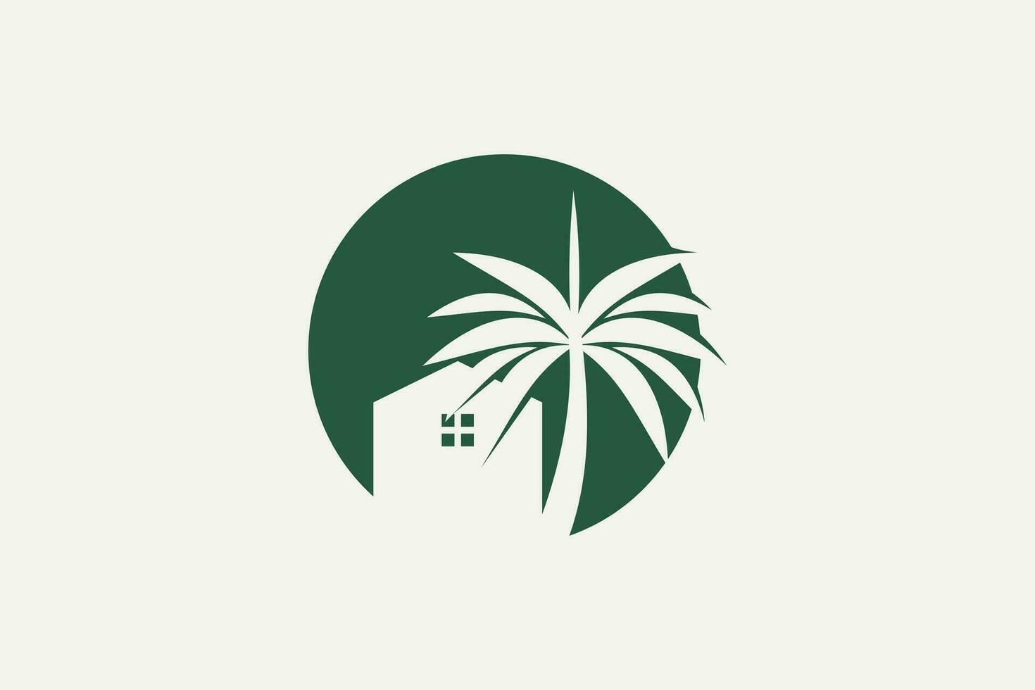 Palm house logo design vector with modern creative style