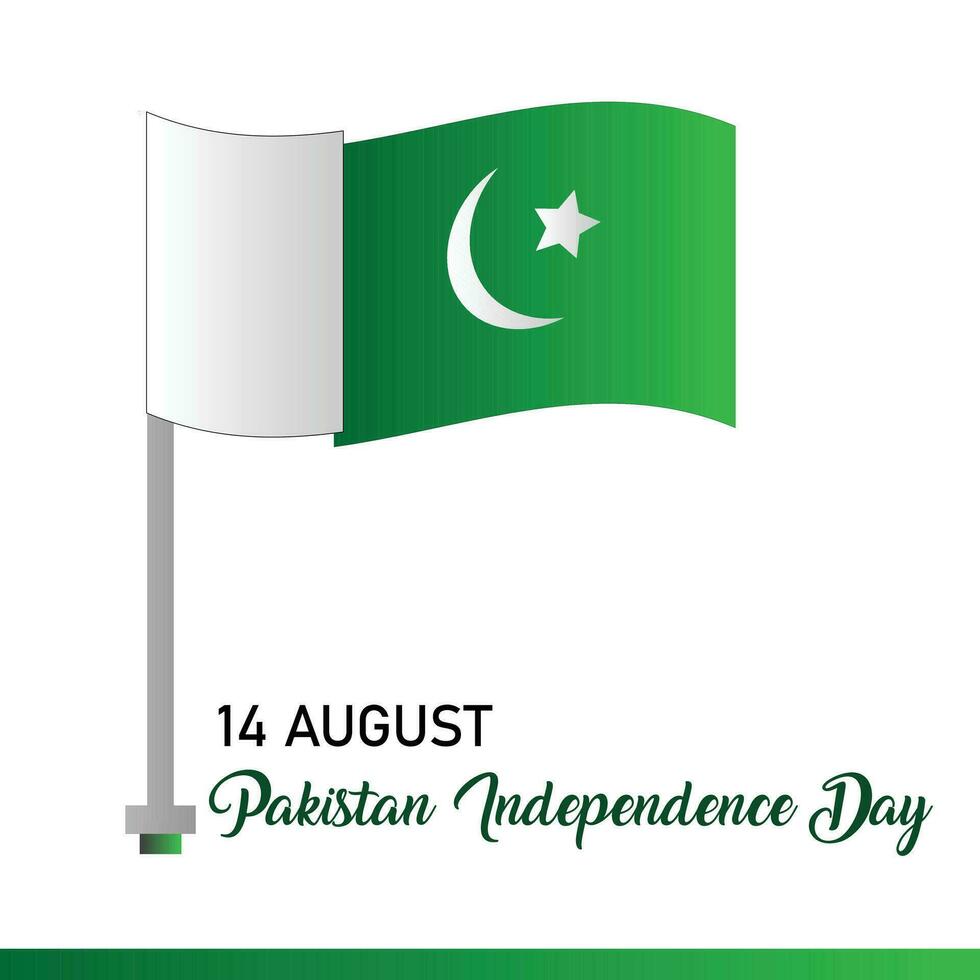14to agosto 75 año jashn-e-azadi. contento independencia día Pakistán. vector ilustración