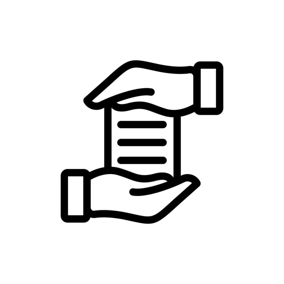 documento recibido icono vector ilustración de un aislado firmar símbolo adecuado para móvil teléfono pantallas, sitios web, logotipos, y solicitud interfaces