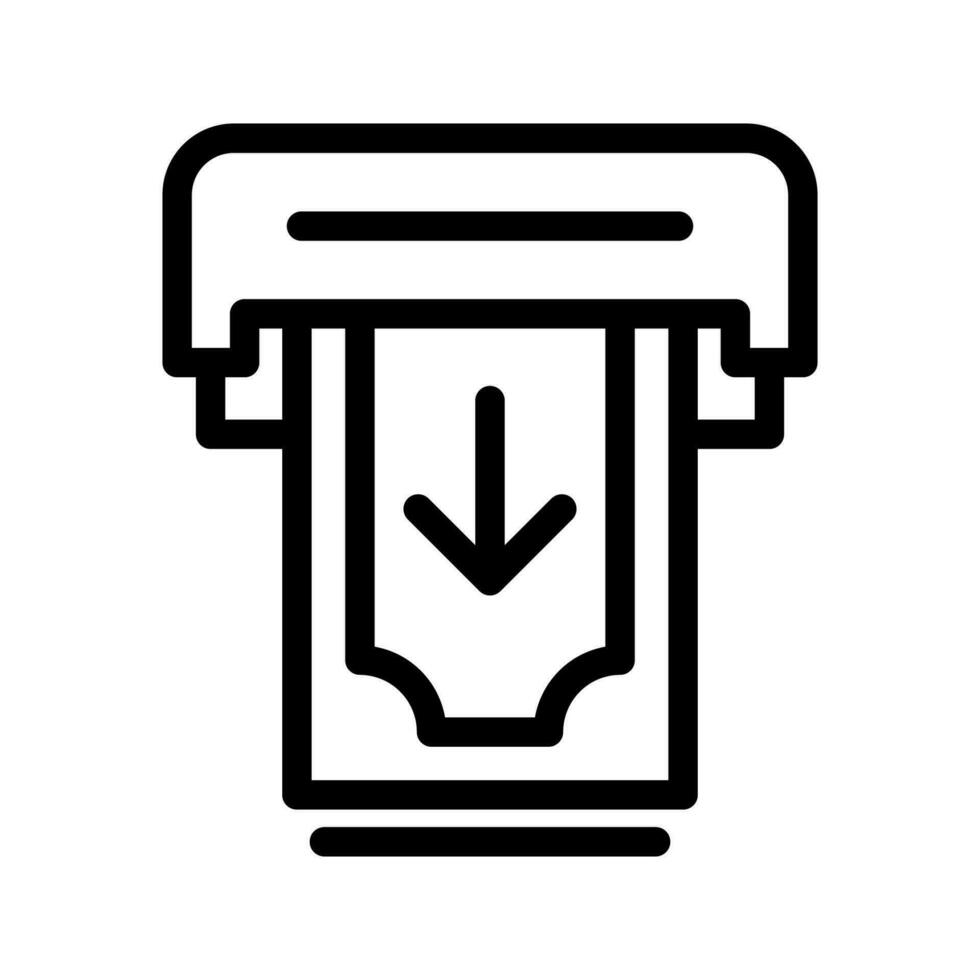 cash withdrawal vector illustration isolated sign symbol icon suitable for display, website, logo and designer. High quality black style vector icon. Icon design