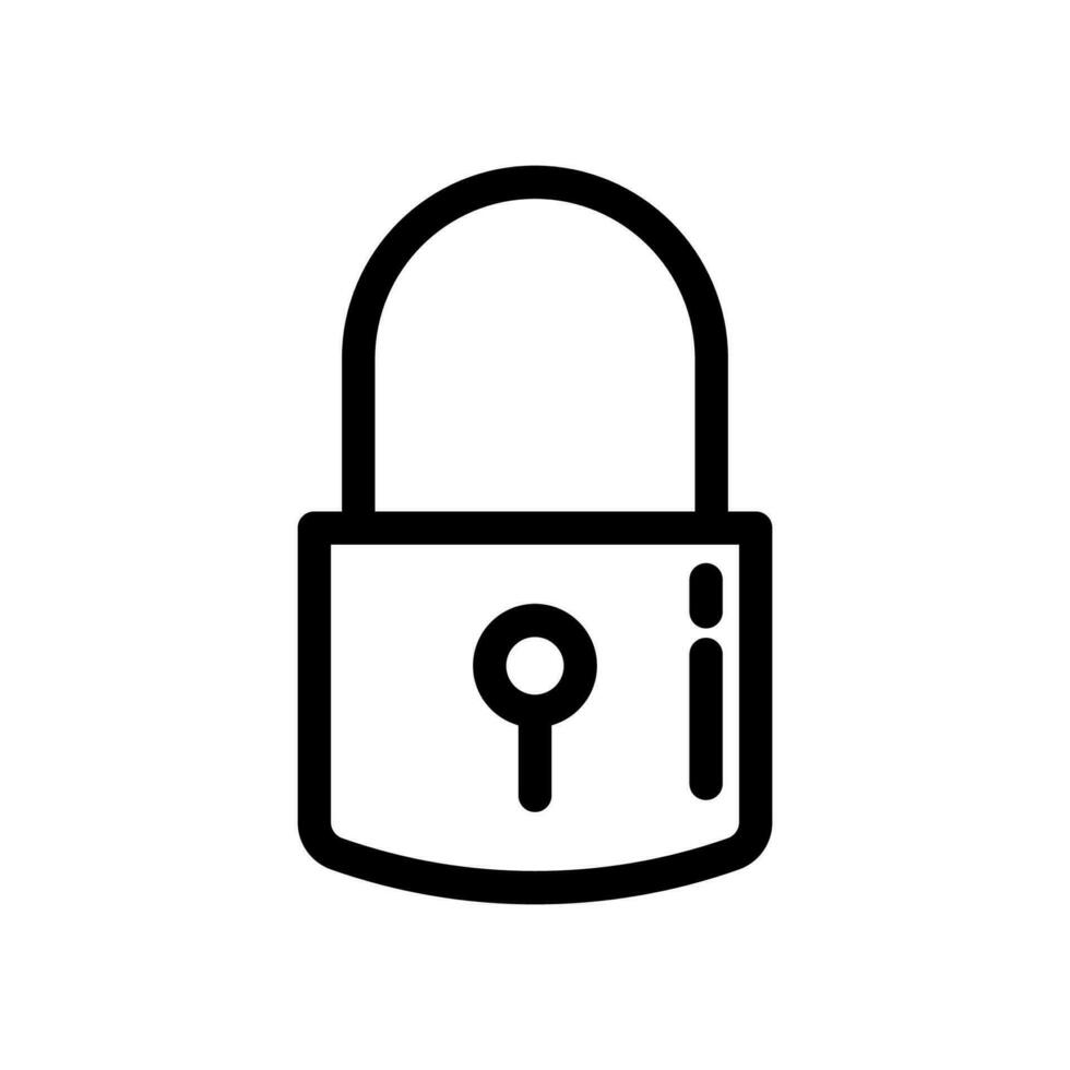 Password icon in trendy line style design. Vector graphic illustration. Lock or password symbol for website, logo, app and interface design. Black icon